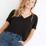 Madewell Whisper Cotton V-Neck Tee in Dark Baltic XSmall New as-is Womens tshirt Photo 0