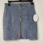 Bishop and Young TWILIGHT BLUE EXPOSED ZIP MINI SKIRT SMALL Photo 0