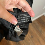 Vintage mixed media long leather trench jacket Black Photo 4