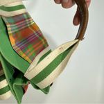 Tommy Hilfiger Y2K Green Multicolor Madras Plaid Tote Bag Purse Photo 7