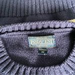 Lands' End  Vintage Short Sleeve Sweater Cream Navy Nautical Coastal Grandma Knit Photo 7