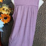 Doe & Rae ✅3/$30✅ NWT  Rose/Black Striped Rayon V-Neck Lace Up Tank Top Blouse LARGE Photo 4