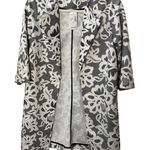 Jones Studio New Black White Floral Mid Length Embroidered Blazer Jacket Sz XS Photo 0