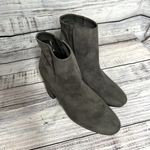 EXPRESS  Gray Heel Ankle Booties Suede Zipper Chunky 10 Photo 2