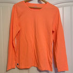 Sivvan Underscrubs Long Sleeve T Shirt Large Coral Orange Polyester Blend Crew Photo 0