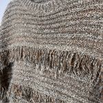MOUSSY Brown Fringe Boho Slouchy Oversized Sweater One Size Chunky Cozy Hippie Size M Photo 6
