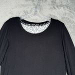 LOGO By Lori Goldstein Logo by Lori Goldstein Shirt Womens Small Black Layered Tunic Top Lounge Casual Photo 3
