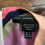 Maggy London  Pink and Orange Sleeveless Midi Dress - Size 2 Photo 2