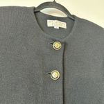 St. John Black Button Down Fine Santana Knit Cardigan Jacket Size S Photo 2