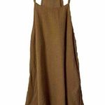 AxKan Taller Top Womens Artisan Hand Dyed Cotton Halter Pockets Natural Size S/M Orange Photo 0