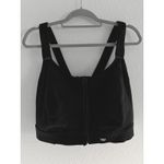 Shefit Lounge Sports Bra Size 6 Luxe Black Zip Front Close High Impact Workout Photo 2