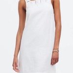 Madewell  White Embroidered Tank Mini Linen Dress Pockets Eyelet 2 Photo 0