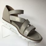 NEW Sofft MARETTA Strappy Sandals Shoes MIST GREY/GOLD Leather Womens Si… Gray Size 8 Photo 2