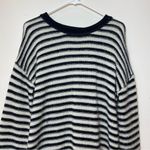 Rebecca Minkoff Worth Striped Split Back Mohair/Wool Knit Sweater Sz Medium Photo 2