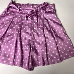 ZARA ’s Women High Waisted Polka Dot  Belted Style Shorts Sz S Photo 1