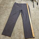 Ann Taylor  Factory Size 6 Curvy Poink Dark Blue Printed Geometric Career Pants Photo 3