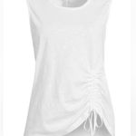 Time & Tru  Womens Tank Top Size Small 4-6 White Ruched Front New Photo 0