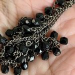 Claires double stranded silver tone black beaded necklace Photo 5
