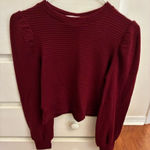Sadie and Sage  Burgundy Cropped Sweater Photo 0