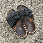 Birkenstock  Sandals Womens 37 US 6.5 7 black leather Strappy Photo 3