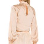 L'Academie The Joli Crop Top in Ivory Cream Small Photo 2