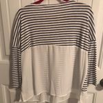 Newbury Kustom  Navy and White striped blouse Photo 3