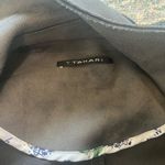 T Tahari Tahari Faux Leather Biker Moto Jacket Charcoal Grey Relaxed Zip Pockets M Lined Photo 13