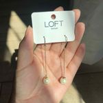 Loft Gold Pearl Drop Earrings Photo 0