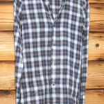 Theory  Featherweight Cotton Plaid Top Photo 0