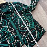Ming Wang  Black and Green Geometric abstract blazer topper jacket Photo 3