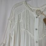 POL  | Cream Tunic Shirt Dress Buttoned Front NWT Womens Small Photo 5