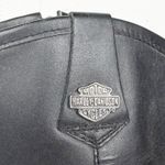 Harley Davidson Vintage Square Toe Harness Boots Cuban Heel Black Logo Size 8 Photo 7