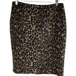 Talbots NEW Faux Fur Wool Blend Animal Print Pencil Skirt Lined Size 10 Photo 0