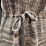 Calvin Klein Brown & Black Sweater Dress Cowl Neck Knee Length Cottagecore Boho Size L Photo 7