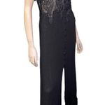 Sadie & Sage Women’s Size M Black Short Sleeve Button Up Crochet Trim Maxi Dress Size M Photo 3
