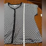 Ellen Tracy  Pajama Set Black and White Shirt and Shorts Size 1X New Photo 10