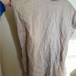 Myrah Penaloza Linen Boxy Minimalist Tunic Shirt Dress Oatmeal One Size Fits All White Size M Photo 8