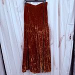 Free People Women’s 0 Say La Vie Velvet Flare Bell Bottom Wide Leg Cinaber Pants Photo 2