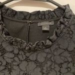 Ann Taylor black lace scallop hem blouse sleeveless medium Photo 5