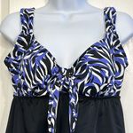 Longitude  Starburst Tie Front Empire Swimdress Swimsuit Size 12 EUC #1007 Photo 4