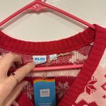 Aldi gear! Red and White Snowflake Cardigan Christmas Sweater! Oversized small Size M Photo 1