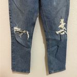 AGOLDE Wilder High Rise Straight Leg Blue Denim Distressed Ripped Jeans Size 26 Photo 6