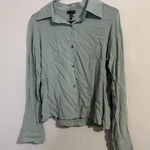 Coco + Carmen NWT  Women's Linen Blend Light Blue Blouse Size XS Photo 0