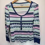 Victoria's Secret Victoria’s Secret Long Sleeve Thermal Waffle Henley Top Size Medium Photo 1
