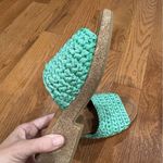 Kurt Geiger Kelly Green Crochet Slides EU 38 US 7.5 Cork Excellent Condition! Photo 3