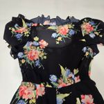 LPA  Button Up Midi Dress in Midnight Roses Medium Photo 10