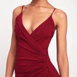 Free People  Dylan V-neck Wine red Wrap Mini dress. Sz M minimalist Photo 1