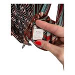 Fig and Flower Multicolor Geometric Women's Top Red Photo 4