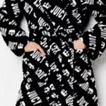 Juicy Couture NWT luxurious BLACK&WHITE /ICONIC jc CROWN LOGO plush robe S/M Photo 0