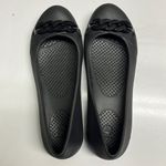 Crocs  Women’s Gianna Black Rounded Ballet Flat with Chain Link Accent- Size 6 Photo 1